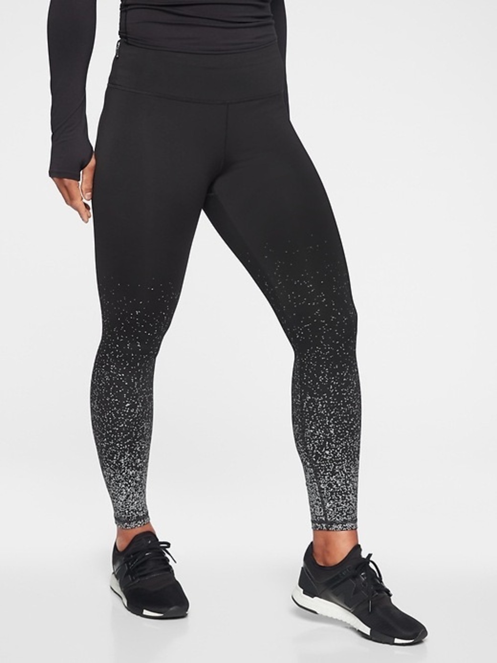 Athleta Contender Splatter Reflective 7/8 Running Tights Leggings XL - Picture 2 of 6